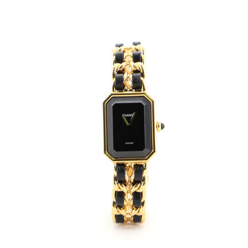 Chanel Premiere Rock Quartz Watch Plated Metal and Leather 20