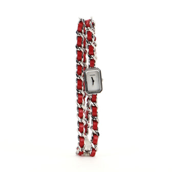 Chanel Premiere Rock Triple Row Quartz Watch Stainless Steel and Leather with Mother of Pearl 16