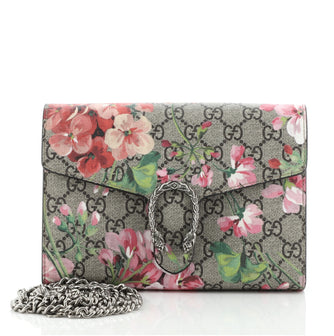 Gucci Dionysus Chain Wallet Blooms Print GG Coated Canvas Small