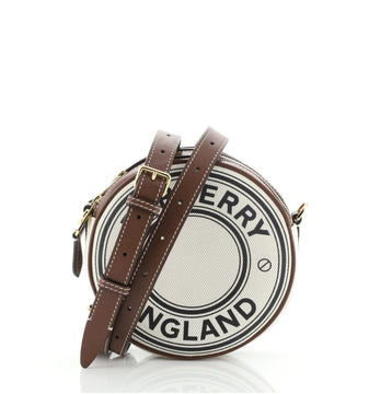 Burberry Louise Round Bag Canvas with Leather