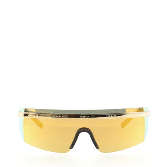 Versace Logo Shield Sunglasses Metal