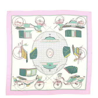 Hermes Les Voitures A Transformation Bandana Shawl Printed Cashmere and Silk 140