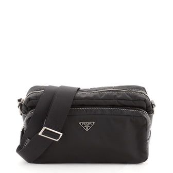 Prada Zip Messenger Bag Tessuto Small