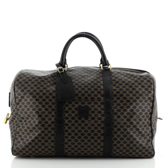 Celine Vintage Duffle Bag Macadam Coated Canvas Medium
