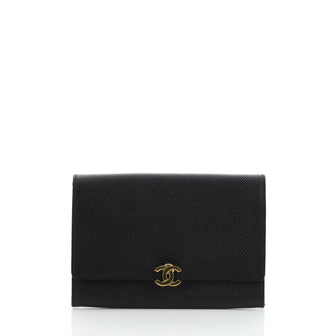 Chanel Vintage Flap Card Case Caviar