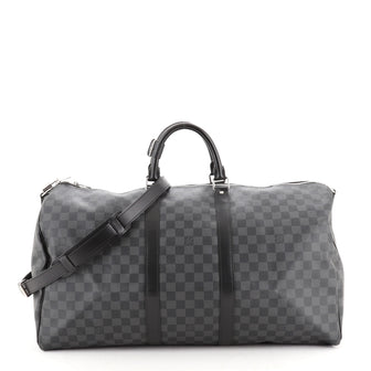 Louis Vuitton Keepall Bandouliere Bag Damier Graphite 55