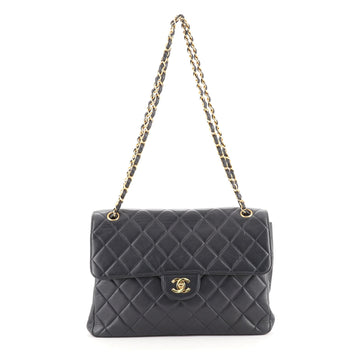 Chanel Vintage Double Sided Flap Bag Quilted Lambskin Jumbo