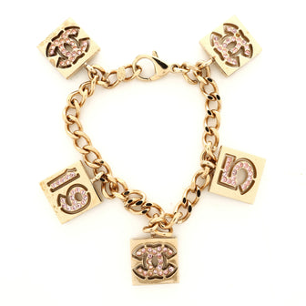 Chanel CC Charm Bracelet Metal with Crystal