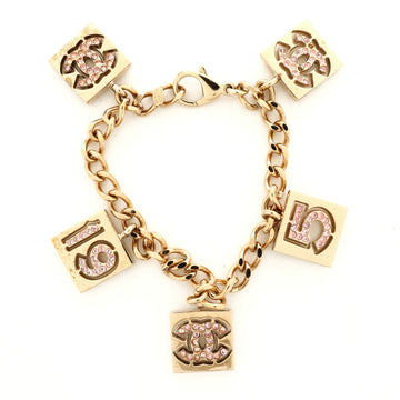 Chanel CC Charm Bracelet Metal with Crystal
