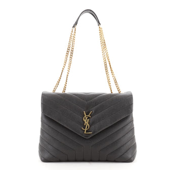 Saint Laurent LouLou Shoulder Bag Matelasse Chevron Leather Medium