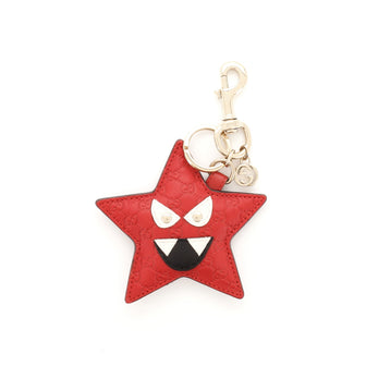 Gucci Monster Star Keychain Microguccissima Leather