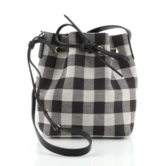 Mansur Gavriel Bucket Bag Gingham Canvas Mini