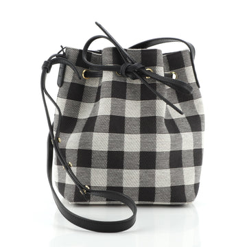 Mansur Gavriel Bucket Bag Gingham Canvas Mini