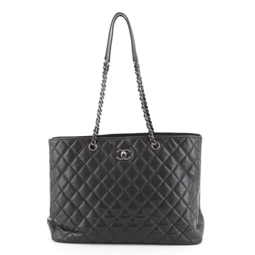 Chanel Classic CC Shopping Tote Quilted Caviar Large
