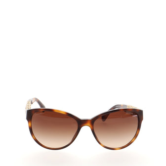 Chanel Filigree Butterfly Sunglasses Tortoise Acetate and Metal