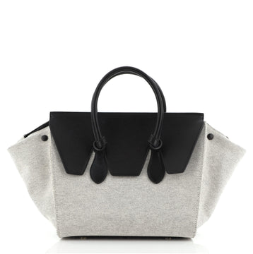 Celine Tie Knot Tote Canvas and Leather Small