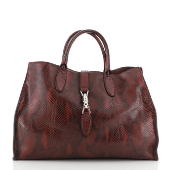 Gucci Jackie Soft Tote Python Large
