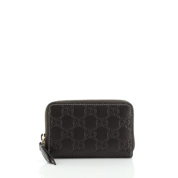 Gucci Zip Around Card Case Guccissima Leather