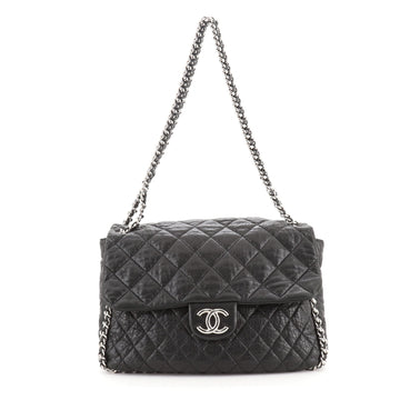 Chanel Chain Around Flap Bag Quilted Leather Maxi