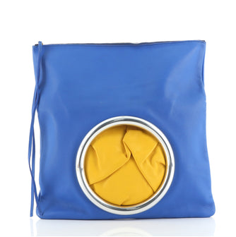 Celine Eyelet Clutch Leather