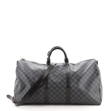 Louis Vuitton Keepall Bandouliere Bag Damier Graphite 55