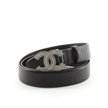Chanel CC Belt Metal with Glass Pearls and Crystal Wide