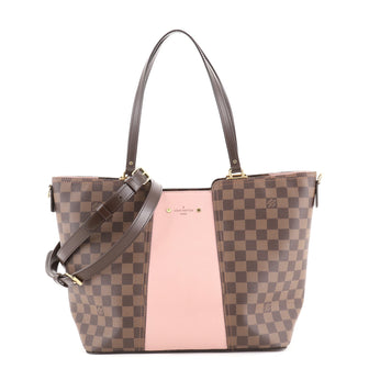 Louis Vuitton Jersey Handbag Damier with Leather