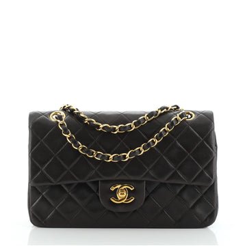 Chanel Vintage Classic Double Flap Bag Quilted Lambskin Small