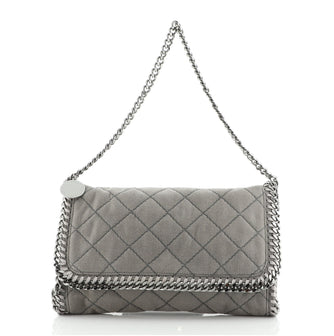 Stella McCartney Falabella Flap Bag Quilted Shaggy Deer