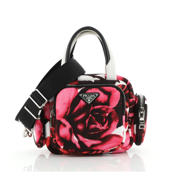 Prada Cargo Top Handle Bag Printed Nylon