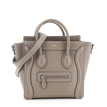 Celine Luggage Bag Grainy Leather Nano