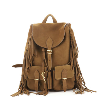 Saint Laurent Festival Backpack Fringe Suede Medium