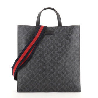 Gucci Convertible Soft Open Tote GG Coated Canvas Tall