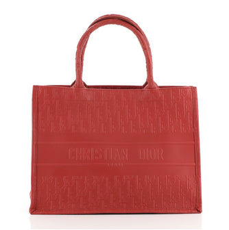 Christian Dior Book Tote Oblique Embossed Calfskin Small
