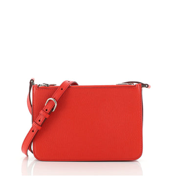 Burberry Triple Zip Crossbody Bag Leather Small