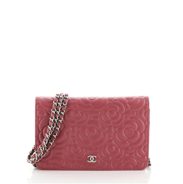 Chanel Wallet on Chain Camellia Goatskin