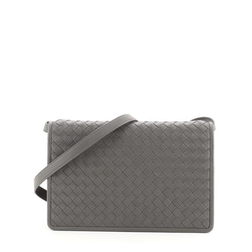 Bottega Veneta Double Compartment Flap Bag Intrecciato Nappa Medium