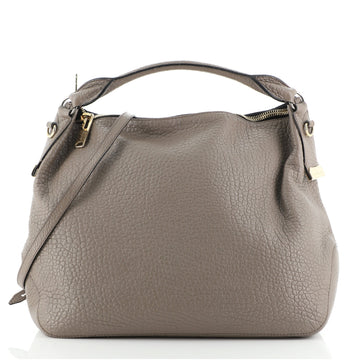 Burberry Ledbury Convertible Hobo Heritage Grained Leather Medium