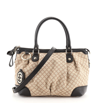 Gucci Sukey Top Handle Satchel Diamante Canvas Medium