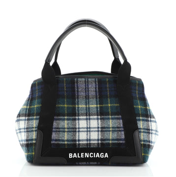 Balenciaga Navy Cabas Wool Small