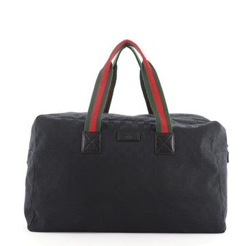 Gucci Web Carry On Duffle Bag GG Canvas Large