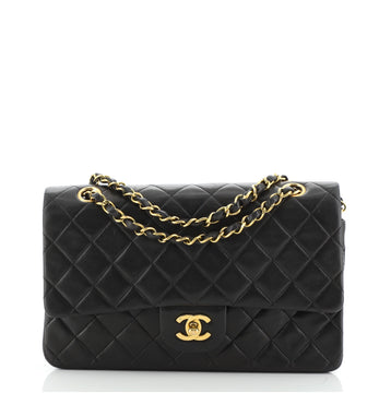 Chanel Vintage Classic Double Flap Bag Quilted Lambskin Medium