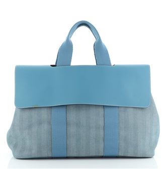 Hermes Valparaiso Bag Toile and Leather MM