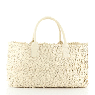 Bottega Veneta Poussin Paillettes Cabat Handbag Intrecciato Nappa Medium