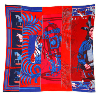 Hermes Carre en Carres Scarf Printed Silk 90