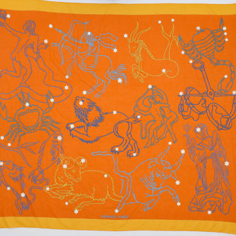 Hermes Le Tarot Shawl Printed Silk 140