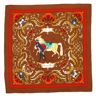 Hermes Cheval Turc Scarf Printed Silk 90