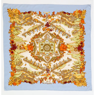 Hermes Au Pays De Cocagne Scarf Printed Silk 90