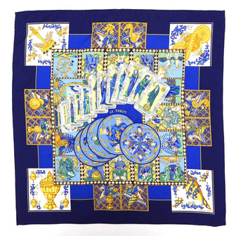Hermes Le Tarot Scarf Printed Silk 90