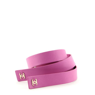 Chanel CC Bow Chain Belt Metal and Lambskin